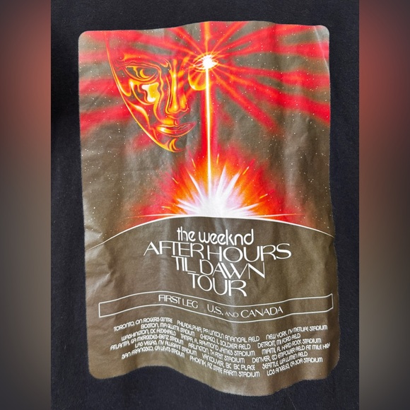 The Weekend After Hours Til Dawn Tour T Shirt Men’s Size Large - Picture 2 of 10